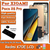 6.67"AMOLED For Xiaomi Poco X6 Pro X6Pro 5G 2311DRK48G LCD With Touch Screen Digitizer Assembly For Redmi K70E K70e 2311DRK48C